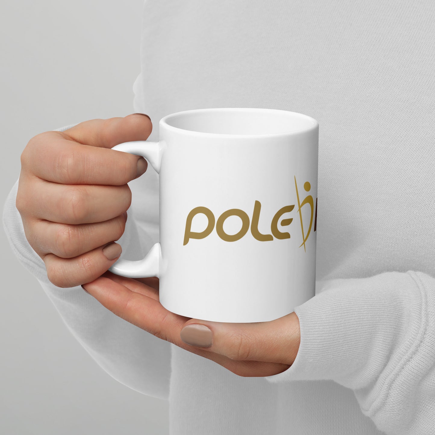 Taza blanca brillante