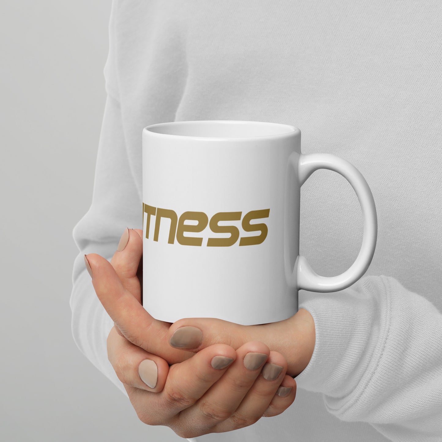 Taza blanca brillante