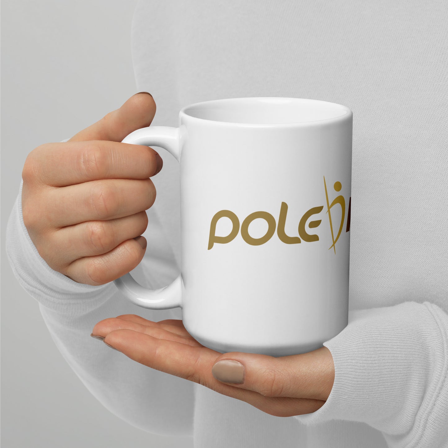 Taza blanca brillante